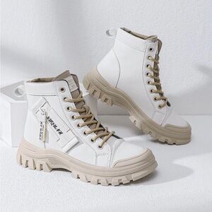 Brand New 2 Tone Lace up Combat Boots Sz 7.5